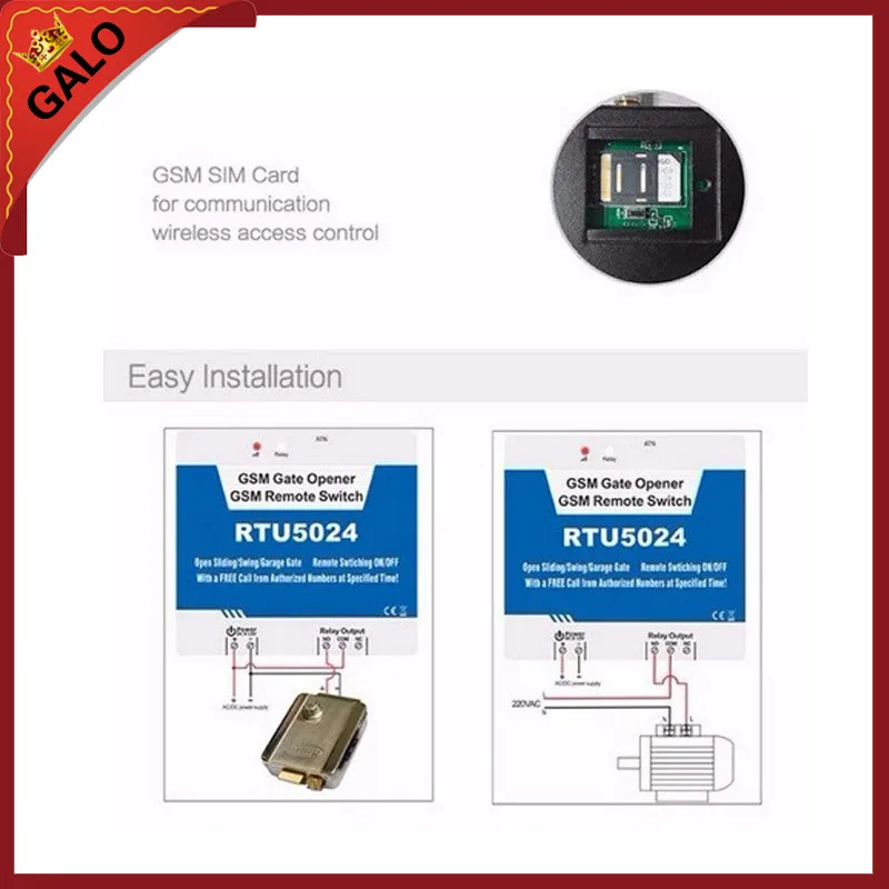 200 users RTU5024 GSM Garage Swing sliding Gate door Opener Relay Switch Remote Access Control Door Opener server controller
200 users RTU5024 GSM Garage Swing sliding Gate door Opener Relay Switch Remote Access Control Door Opener server controller