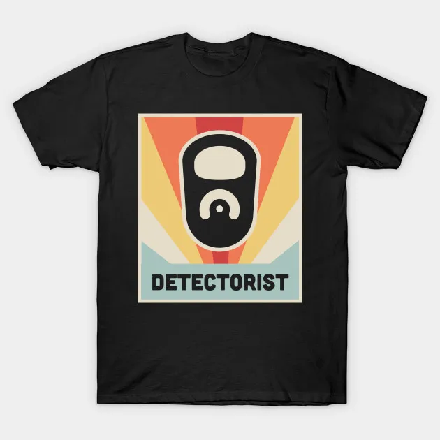 Мужская футболка DETECTORIST винтажный металлический постер для детектора по wizardmode