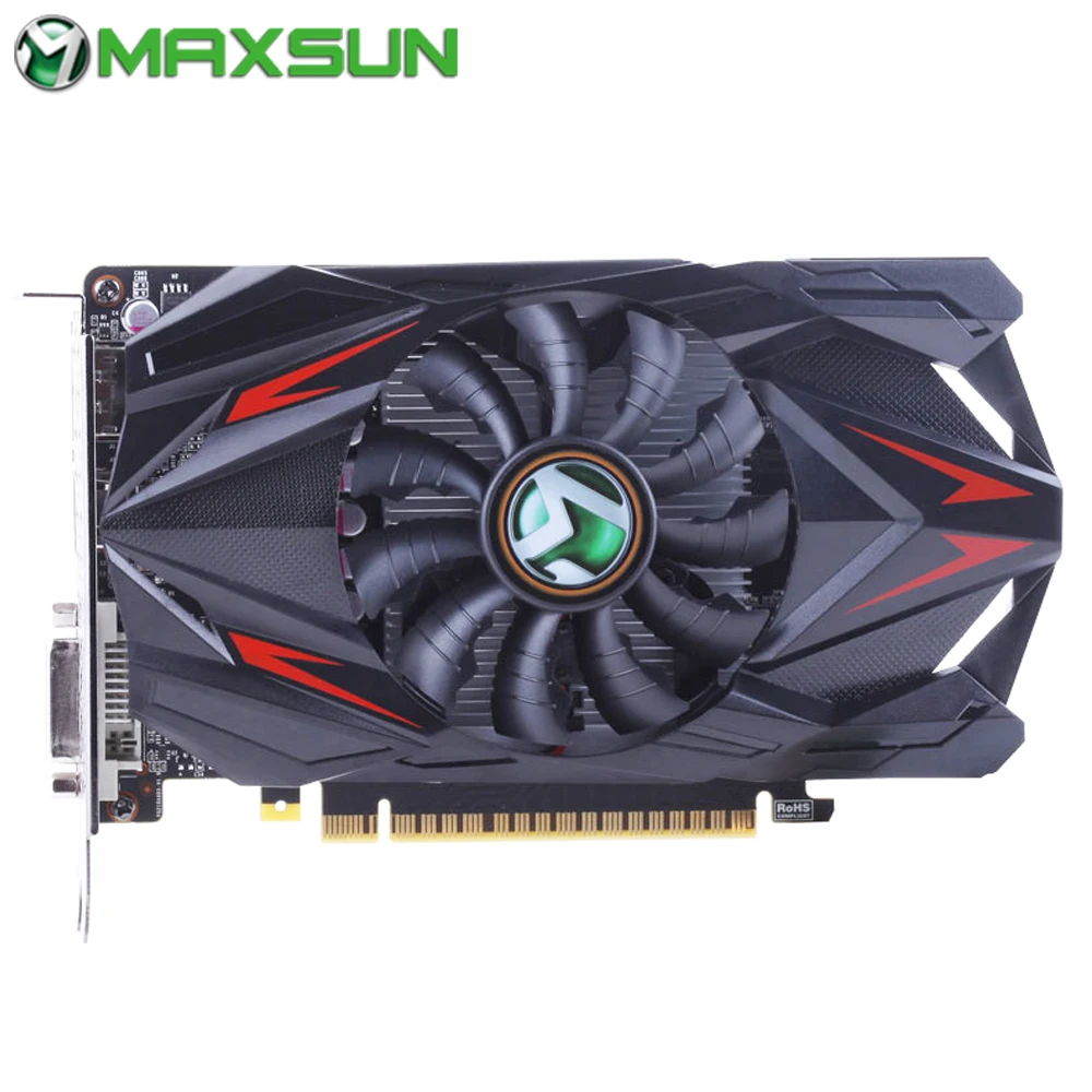 MAXSUN графическая карта GTX 1050Ti трансформаторы 4G NVIDIA 128bit HDMI + DP DVI 1291 1392 МГц 14nm PWM gtx1050ti