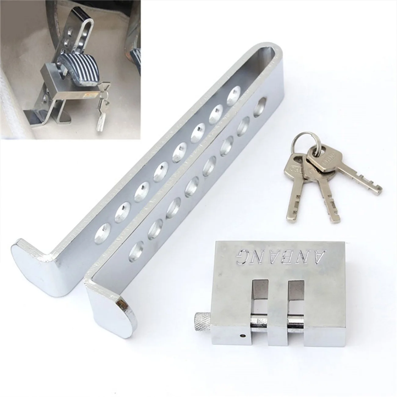 Universal Auto Car Braker Lock Stainless Anti-Theft Strong Security For Cars Clutch Pedal Lock Automobile Steering Wheel Lock
Universal Auto Car Braker Lock Stainless Anti-Theft Strong Security For Cars Clutch Pedal Lock Automobile Steering Wheel Lock