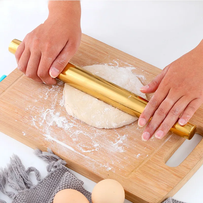 1Pc Stainless Steel Rolling Pin Kitchen Utensils Dough Roller Bake Cookie Dumplings Making Non-stick Baking Tool Pizza Noodles
1Pc Stainless Steel Rolling Pin Kitchen Utensils Dough Roller Bake Cookie Dumplings Making Non-stick Baking Tool Pizza Noodles
