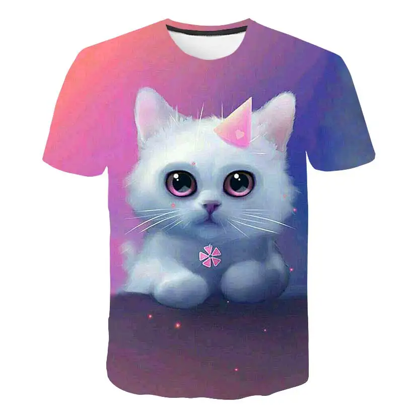 Cute Girls t shirt Cat Animal 3D Fashion T-Shirt Cartoon T Shirt Children Shirts Girls Casual Children's Clothes polyester 4-14Y
Cute Girls t shirt Cat Animal 3D Fashion T-Shirt Cartoon T Shirt Children Shirts Girls Casual Children's Clothes polyester 4-14Y