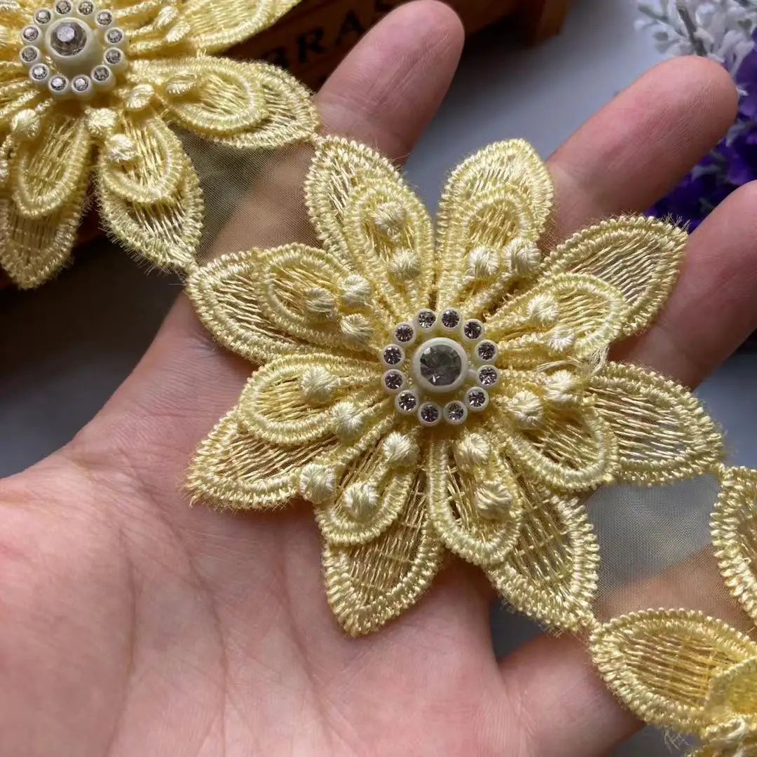 10x Pearl Orange Diamond Flower Floral Embroidered Lace Trim Applique Fabric Ribbon Sewing Craft For Costume Hat Decoration 65mm
10x Pearl Orange Diamond Flower Floral Embroidered Lace Trim Applique Fabric Ribbon Sewing Craft For Costume Hat Decoration 65mm