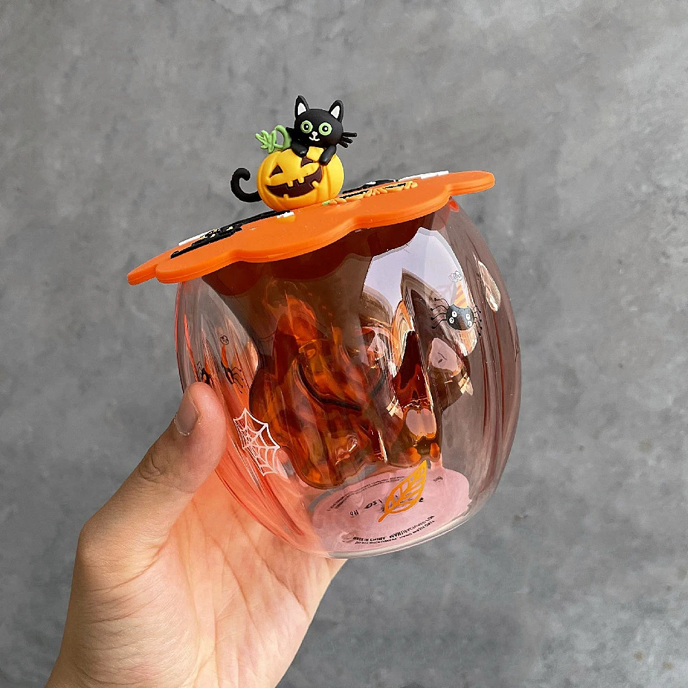 Cartoon Pumpkin Coffee Glass Cup Cat Claw Shape Mug with Cover Halloween Christmas Valentine's Birthday Present
Cartoon Pumpkin Coffee Glass Cup Cat Claw Shape Mug with Cover Halloween Christmas Valentine's Birthday Present