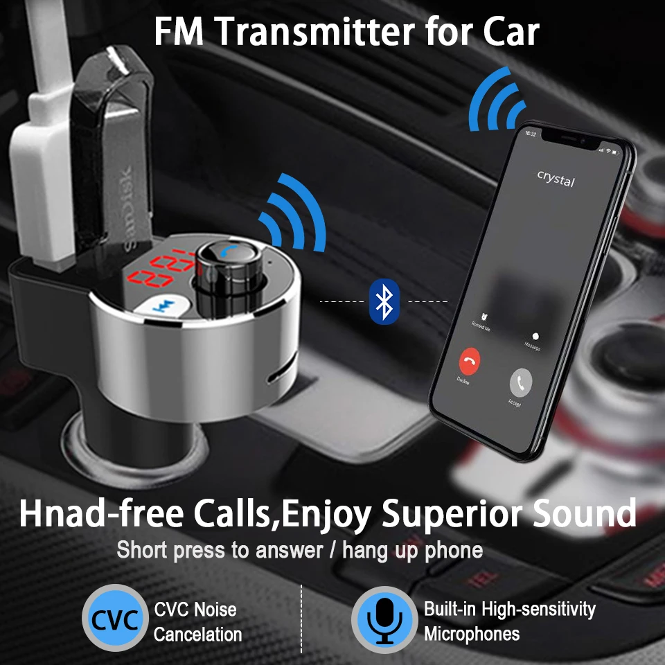 MR316 Bluetooth FM передатчик Радио адаптер, автомобильный набор свободные руки с выходом 5V/2.4A зарядных порта USB для автомобиля Зарядное устройство ...
MR316 Bluetooth FM передатчик Радио адаптер, автомобильный набор свободные руки с выходом 5V/2.4A зарядных порта USB для автомобиля Зарядное устройство ...