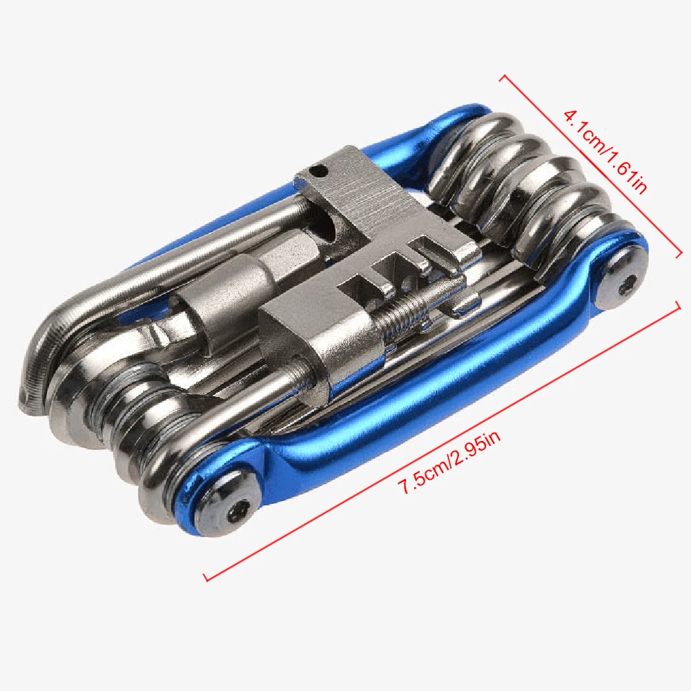 11-in-1 Bike Multitool Portable and Ligtweight Bike Repair Tool with Chain Cutter, Hex Keys, Screwdrivers, T-25
11-in-1 Bike Multitool Portable and Ligtweight Bike Repair Tool with Chain Cutter, Hex Keys, Screwdrivers, T-25
