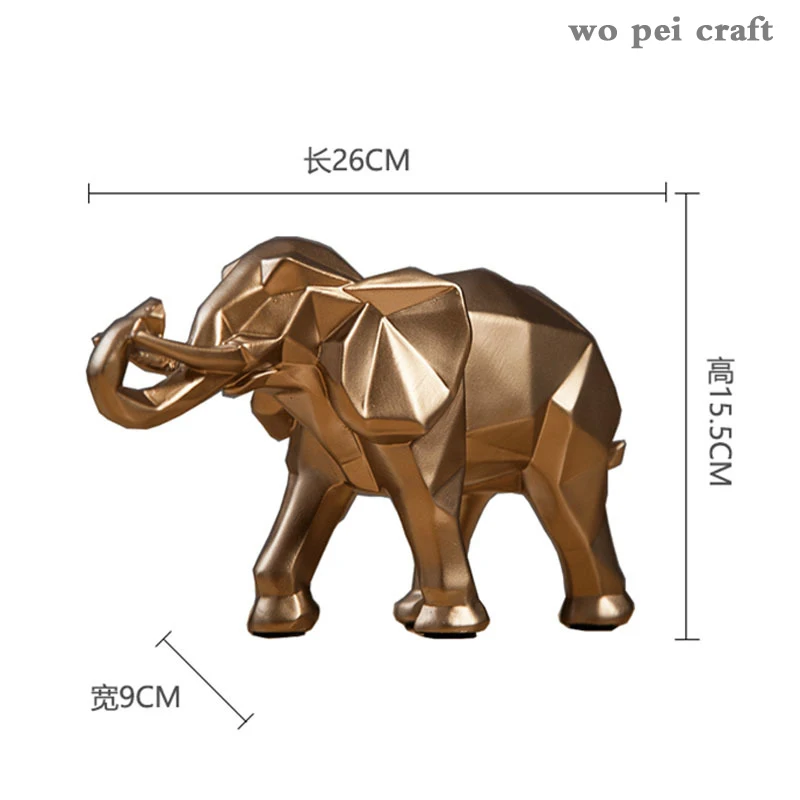 Geometric Golden Elephant Statuette Ornaments Animal Statue Desktop Decoration Resin Figurines Crafts Nordic Rustic Home Decor
Geometric Golden Elephant Statuette Ornaments Animal Statue Desktop Decoration Resin Figurines Crafts Nordic Rustic Home Decor
