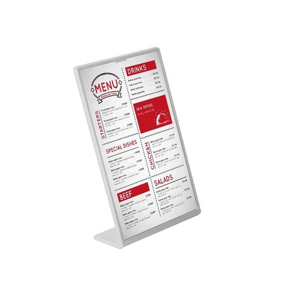 210*148mm A5 Exhibition Clip L Poster Name Paper Holder Stand Price Talker Sign Label Frame
210*148mm A5 Exhibition Clip L Poster Name Paper Holder Stand Price Talker Sign Label Frame