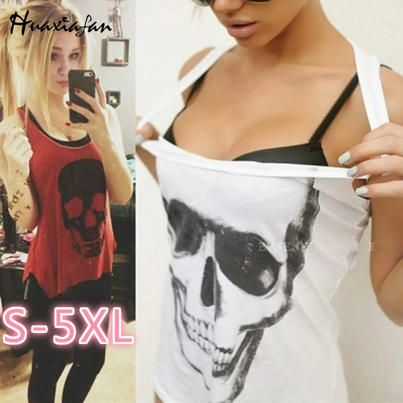 Huaxiafan Retro Skull Print T-shirt Women Streetwear Tees Fashion 2021 Summer Plus Size Outfits Sexy Tops T-shirts Female
Huaxiafan Retro Skull Print T-shirt Women Streetwear Tees Fashion 2021 Summer Plus Size Outfits Sexy Tops T-shirts Female