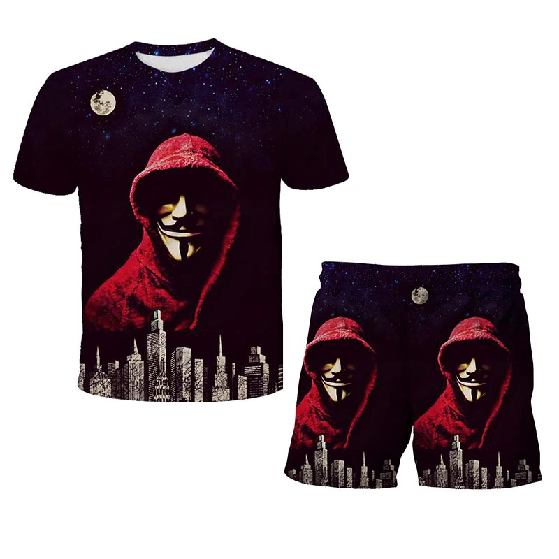 Hot selling clown T-shirt kids boys and girls T-shirt shorts set clown face 3D printed fashion horror T-shirt top set
Hot selling clown T-shirt kids boys and girls T-shirt shorts set clown face 3D printed fashion horror T-shirt top set