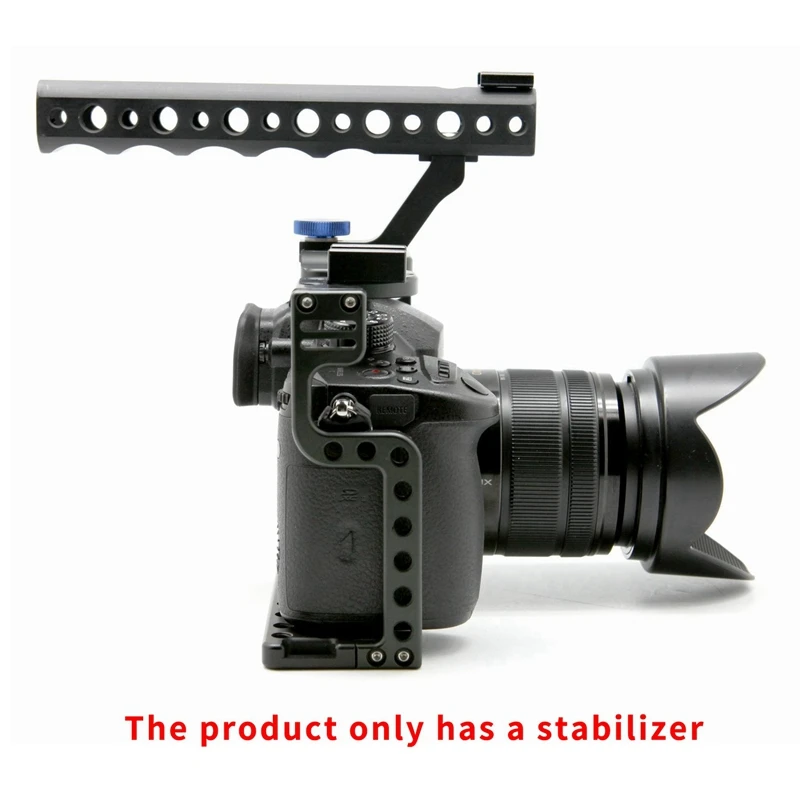 Camera Cage Stabilizer, Aluminum Alloy Camera Video Cage for Panasonic GH5/5S with Top Handle
Camera Cage Stabilizer, Aluminum Alloy Camera Video Cage for Panasonic GH5/5S with Top Handle