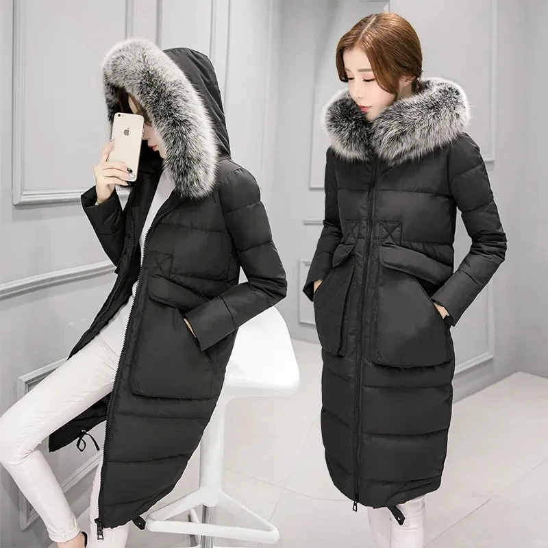 White Duck Down Jacket Parkas Women Mid Length 2021 New Korean Thick Plus Size Large Fur Collar Winter Female Coat
White Duck Down Jacket Parkas Women Mid Length 2021 New Korean Thick Plus Size Large Fur Collar Winter Female Coat
