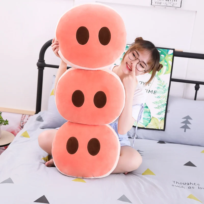 Creative Pig Nose Pillow Ultra Soft Squishy Animal Round Cushion Emboridered Two Holes Props Sofa Bed Decor 40*38cm
Creative Pig Nose Pillow Ultra Soft Squishy Animal Round Cushion Emboridered Two Holes Props Sofa Bed Decor 40*38cm