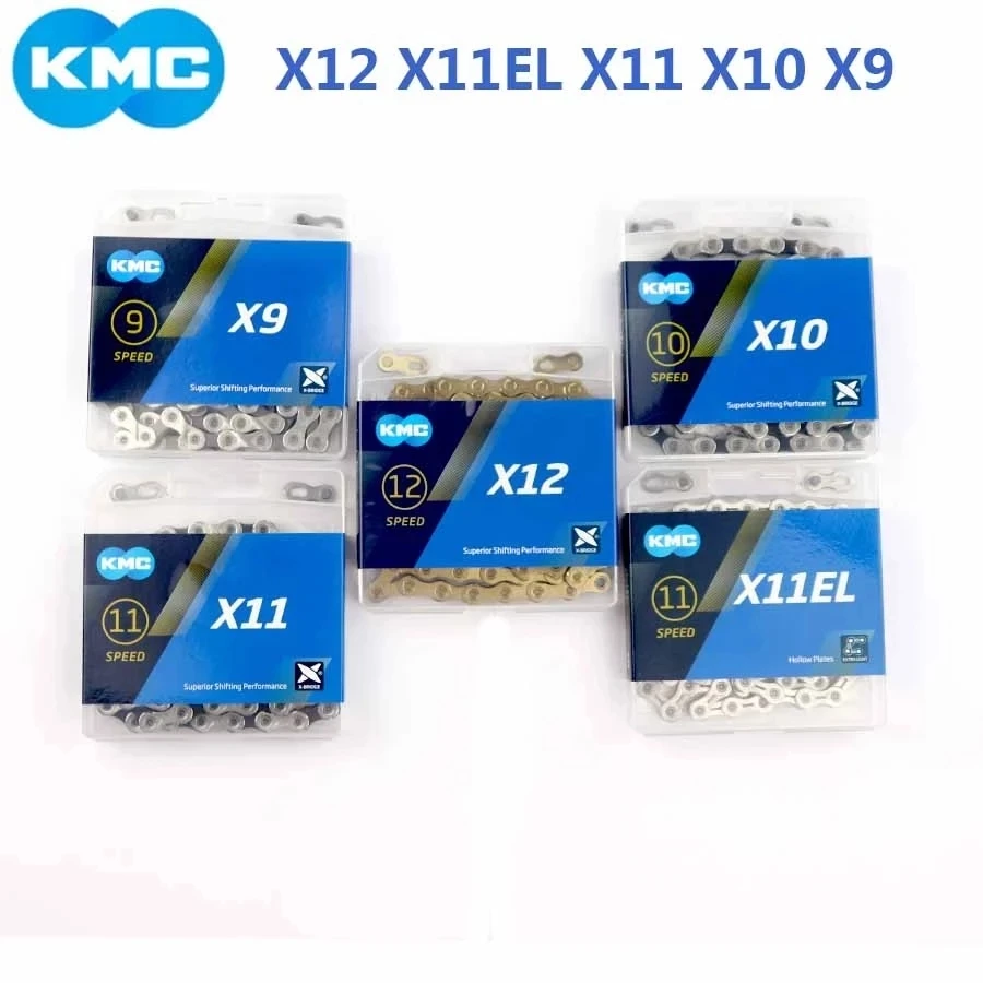 Велосипедная цепь KMC X9 X10 X11 X12 велосипедная 9/10/11/12 скоростной шатун для дорожного