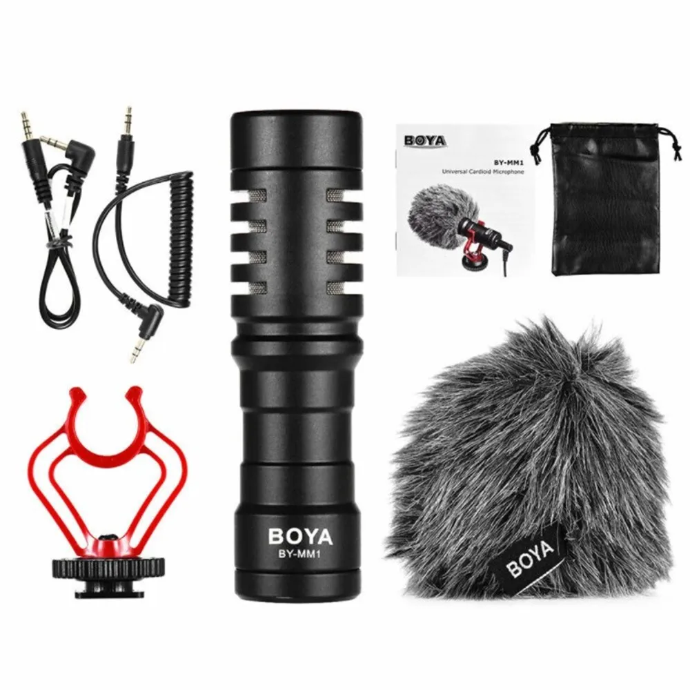 BOYA MM1 M1 Mini Capacitor Recording Video Microphone Suitable For DSLR Camera Smartphone Mac Tablet PC Mobile Phone Video Game
BOYA MM1 M1 Mini Capacitor Recording Video Microphone Suitable For DSLR Camera Smartphone Mac Tablet PC Mobile Phone Video Game