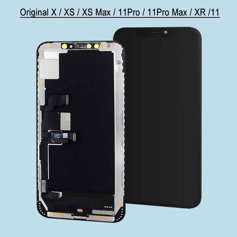XS Max Original Refurbished OLED True Tone Screen Replacement For iPhone X XR 11 Pro LCD Display 3D Touch Assembly With Gift
XS Max Original Refurbished OLED True Tone Screen Replacement For iPhone X XR 11 Pro LCD Display 3D Touch Assembly With Gift