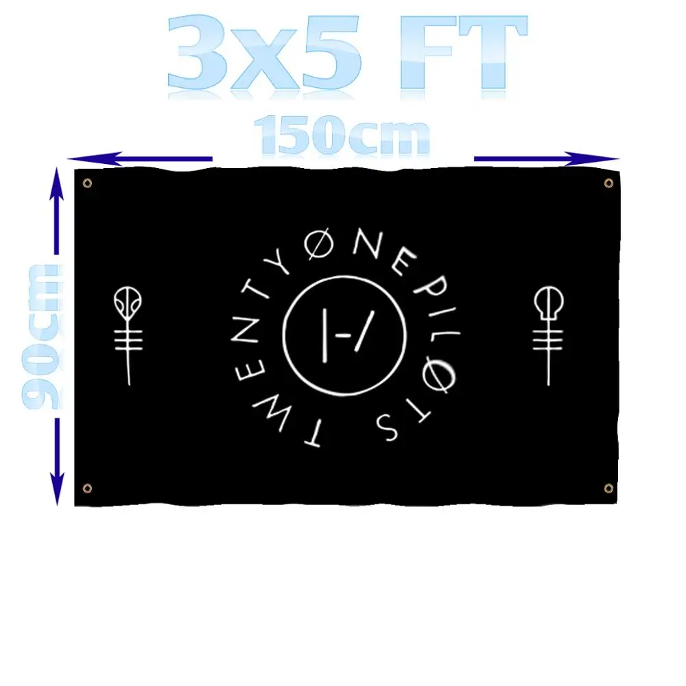 

BENFACTORY Store 6 Designs 3x5 Foot Twenty One Pilots Flag Layer 100D Polyester Flags with 4 Brass Grommets