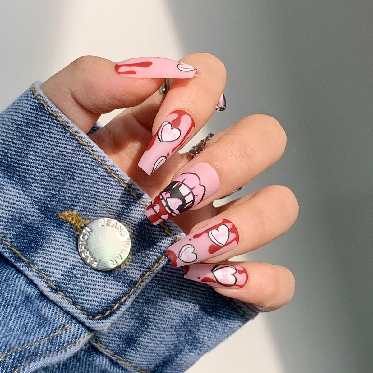 24PCS Red Lips Nail Patch Glue Type Removable Long Paragraph Manicure Save Time False Nail Patch TO
24PCS Red Lips Nail Patch Glue Type Removable Long Paragraph Manicure Save Time False Nail Patch TO