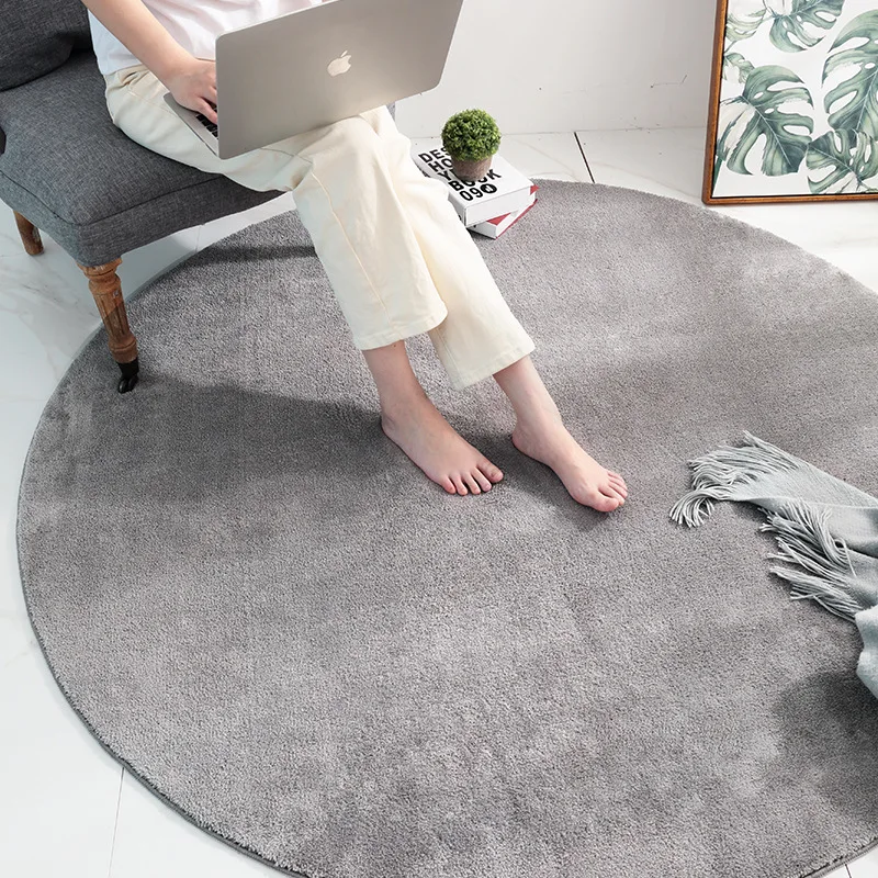 Solid Color Coral Fleece Round Carpet For Living Bedroom Rugs Coffee Table Balcony Bay Window Carpet Kids Play Crawling Mat
Solid Color Coral Fleece Round Carpet For Living Bedroom Rugs Coffee Table Balcony Bay Window Carpet Kids Play Crawling Mat