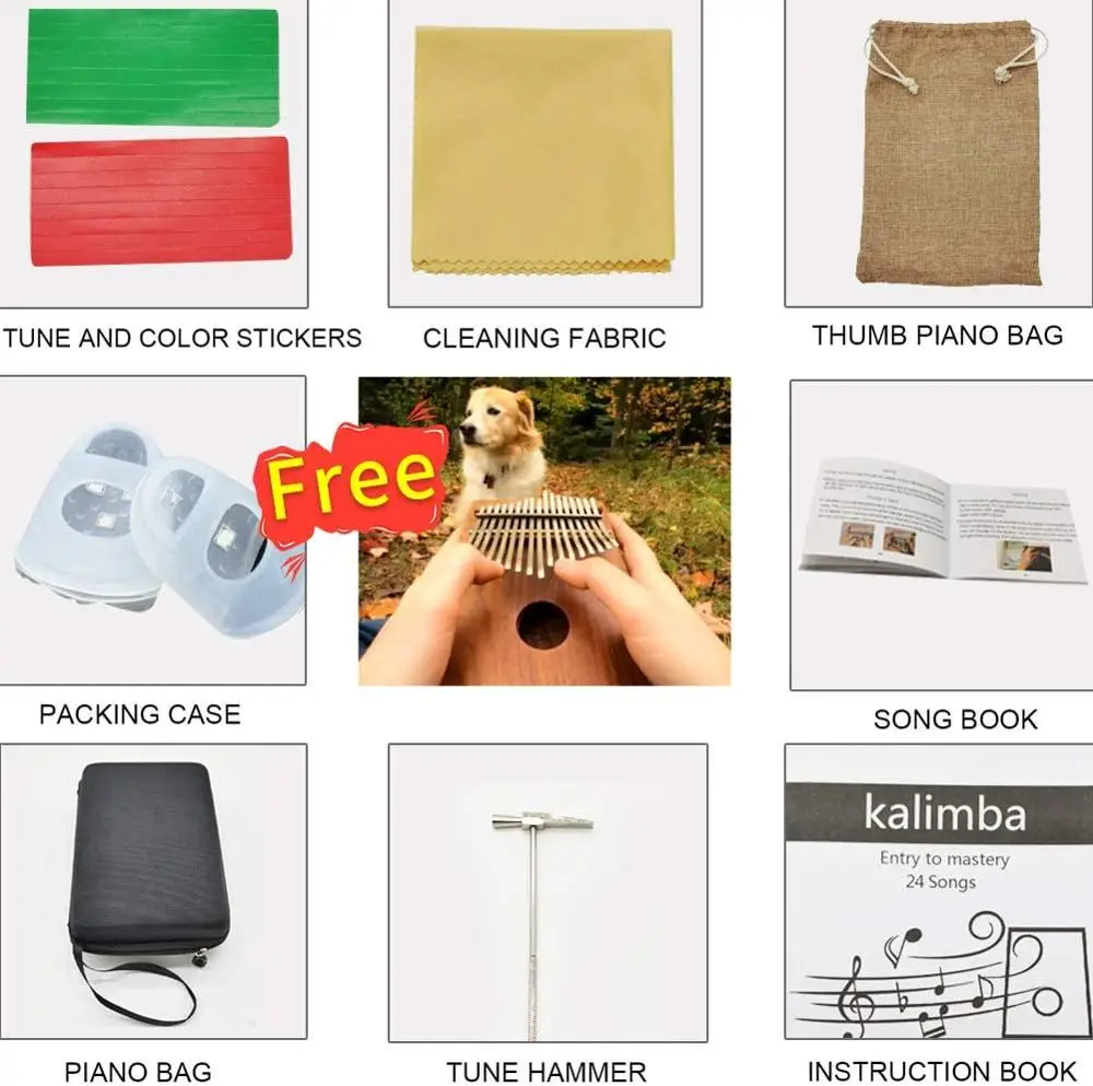 Kalimba Thumb Piano 17 Keys,with Protective Case, Portable Finger Piano,Tuning Hammer,Gift for Kids Adult Professional
Kalimba Thumb Piano 17 Keys,with Protective Case, Portable Finger Piano,Tuning Hammer,Gift for Kids Adult Professional