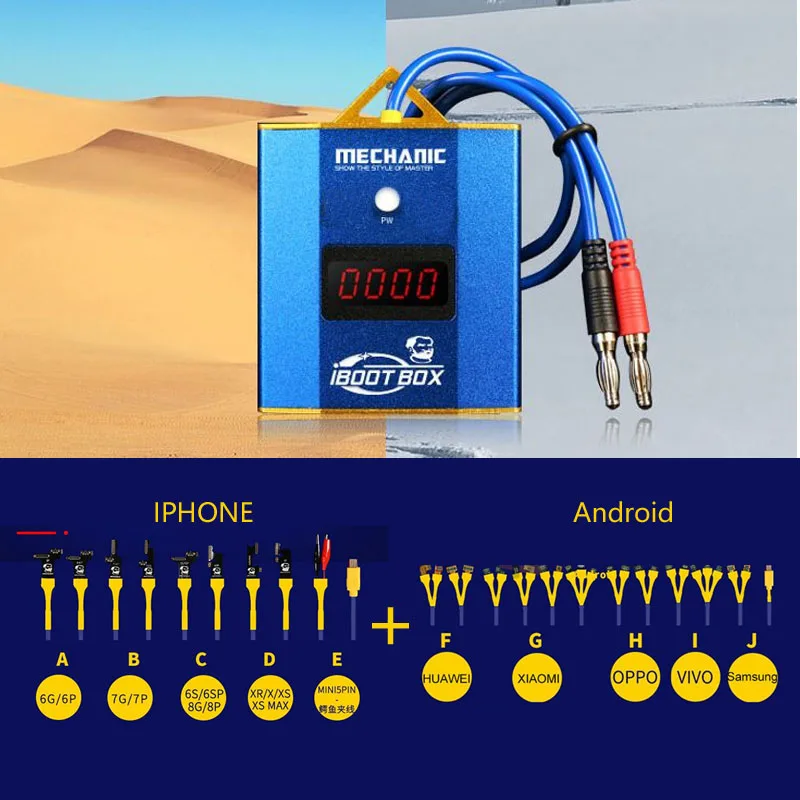 Механик iBoot коробка тест Power supply кабель материнская плата для iPhone 6 7 8plus x 11 Android