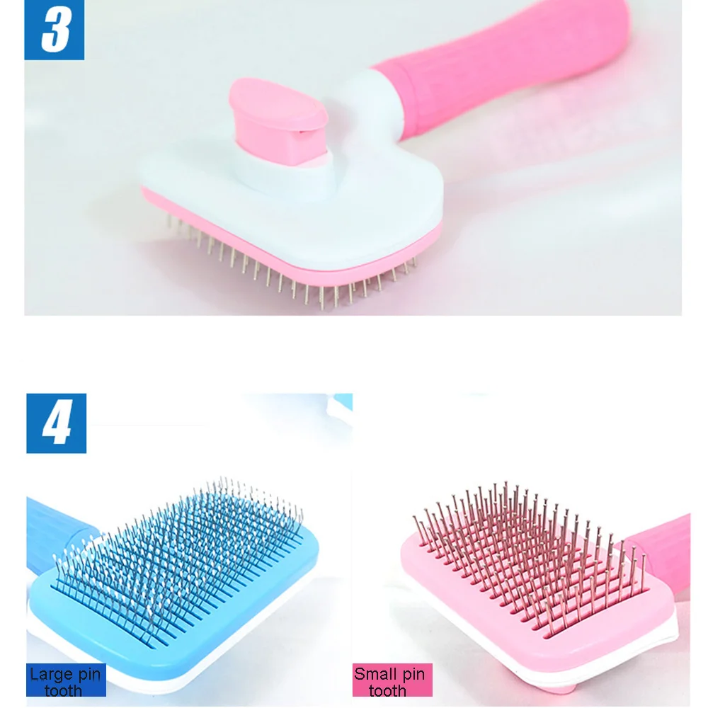 Self Cleaning Pet Dog Comb Hair Remover Pet Hair Shedding Comb Pet Dog Cat Brush Dog Grooming Slicker Brush Improves Circulation
Self Cleaning Pet Dog Comb Hair Remover Pet Hair Shedding Comb Pet Dog Cat Brush Dog Grooming Slicker Brush Improves Circulation