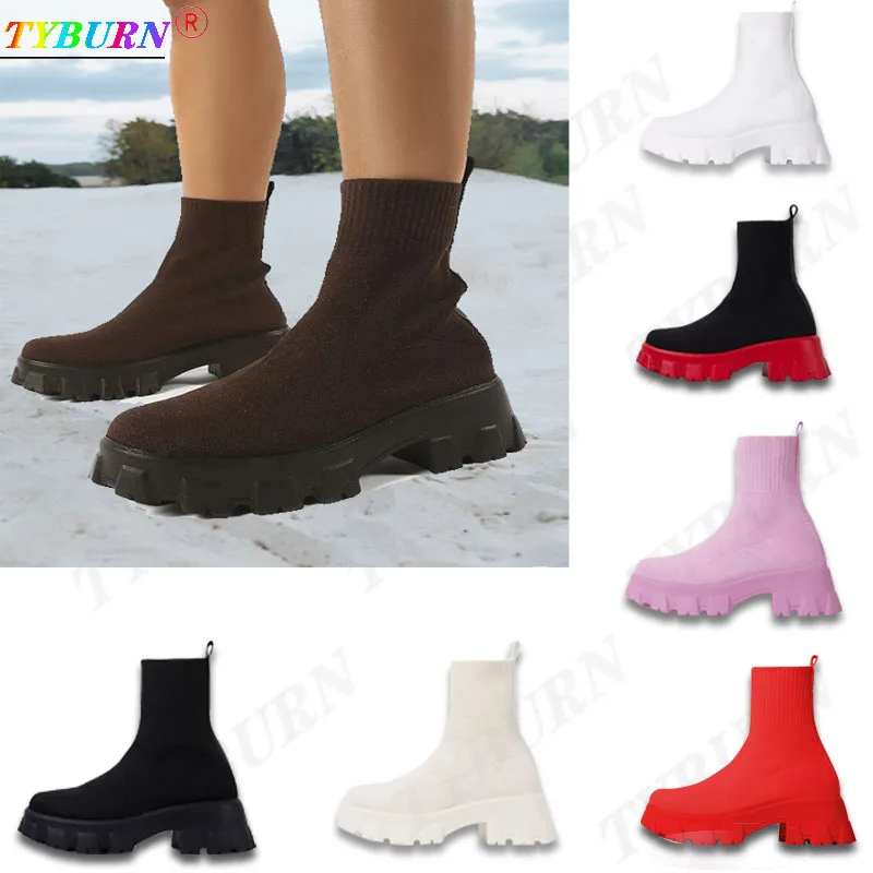 2021 Autumn Winter New Couple Socks Shoes Women Thick-soled Casual Large Size Net Red Knitted Short Boots Women Botas De Mujer
2021 Autumn Winter New Couple Socks Shoes Women Thick-soled Casual Large Size Net Red Knitted Short Boots Women Botas De Mujer