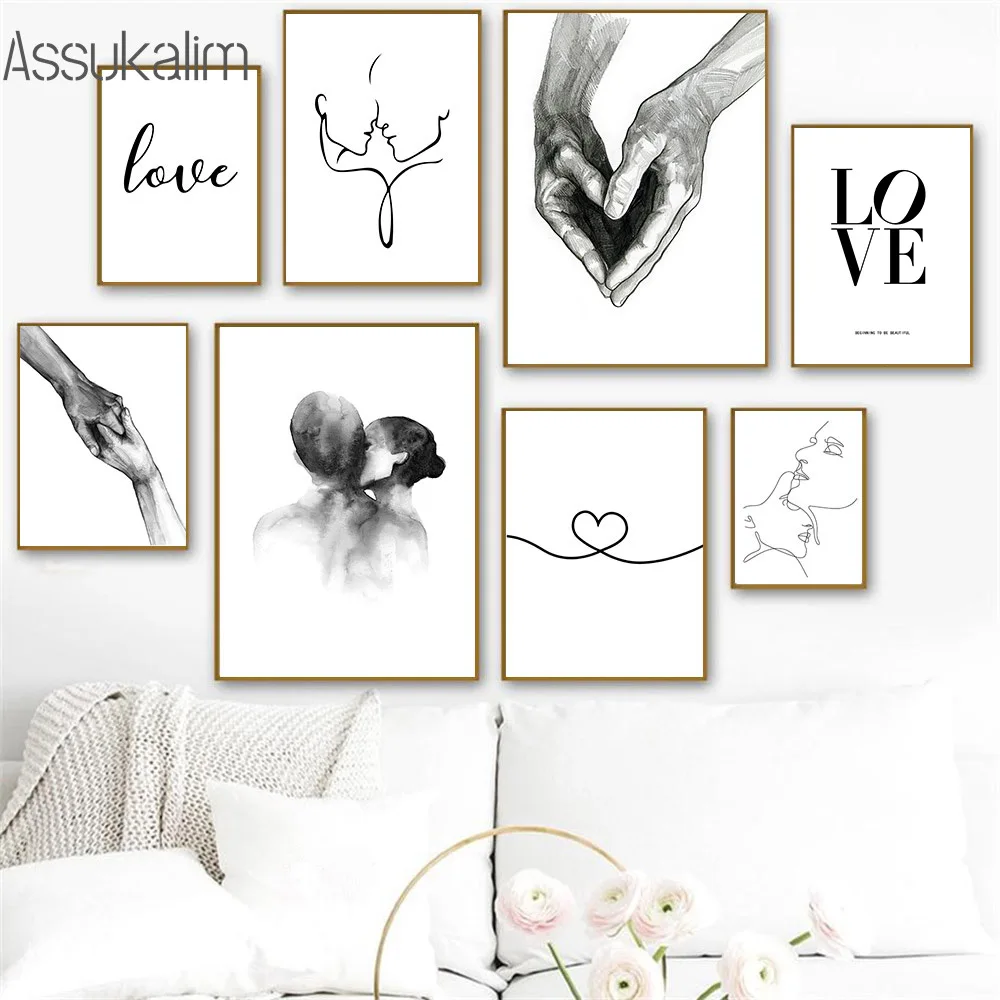 Black And White Wall Art Painting Abstract Lines Canvas Print Hand In Hand Poster Quote Posters Couple Living Room Decoration
Black And White Wall Art Painting Abstract Lines Canvas Print Hand In Hand Poster Quote Posters Couple Living Room Decoration