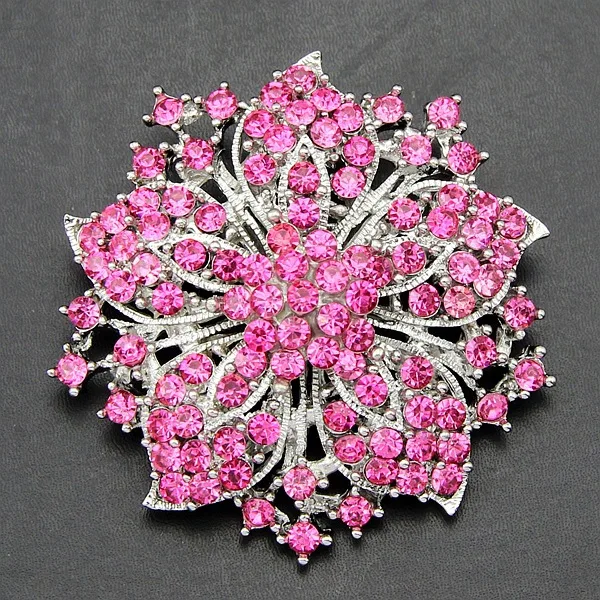 Flower Brooches For Women Elegant Fashion Pin Red Crystal Brooch Wedding Jewelry 
Flower Brooches For Women Elegant Fashion Pin Red Crystal Brooch Wedding Jewelry