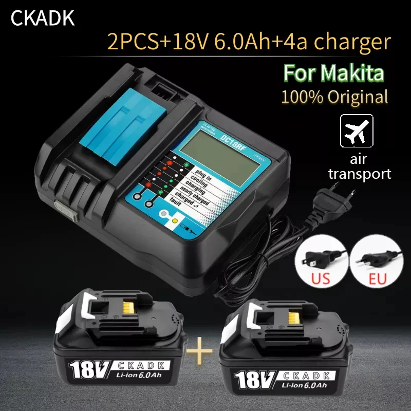 With 18v 4A Charger BL1860 Rechargeable Battery 18 V 6000mAh Lithium Ion for Makita 18v Battery BL1840 BL1850 BL1830 BL1860B
With 18v 4A Charger BL1860 Rechargeable Battery 18 V 6000mAh Lithium Ion for Makita 18v Battery BL1840 BL1850 BL1830 BL1860B
