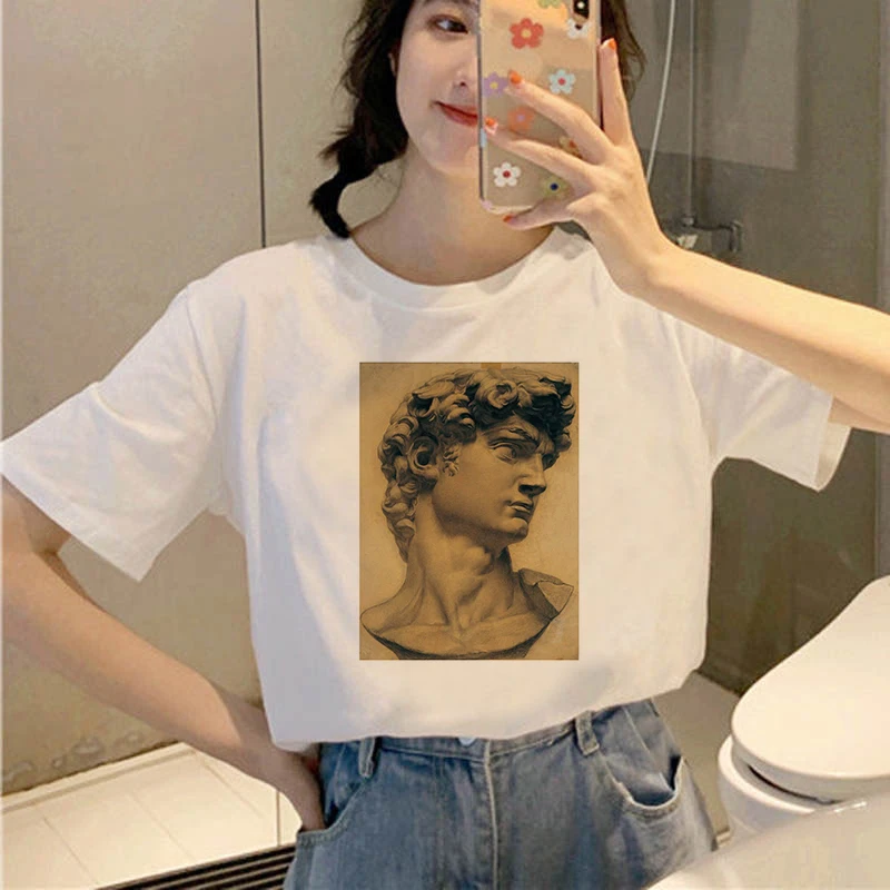 Cartoon Sculptural Arts Printed t shirt ute top fun ulzzang kawaii harajuku female korean tshirt clothing femme t-shirt
Cartoon Sculptural Arts Printed t shirt ute top fun ulzzang kawaii harajuku female korean tshirt clothing femme t-shirt