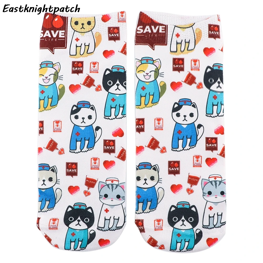 20Pair E3304 Funny Cartoon Cat Patterned Women Men Short Socks Anime Cotton Ankle Breathable sock For Doctor Nurse 
20Pair E3304 Funny Cartoon Cat Patterned Women Men Short Socks Anime Cotton Ankle Breathable sock For Doctor Nurse