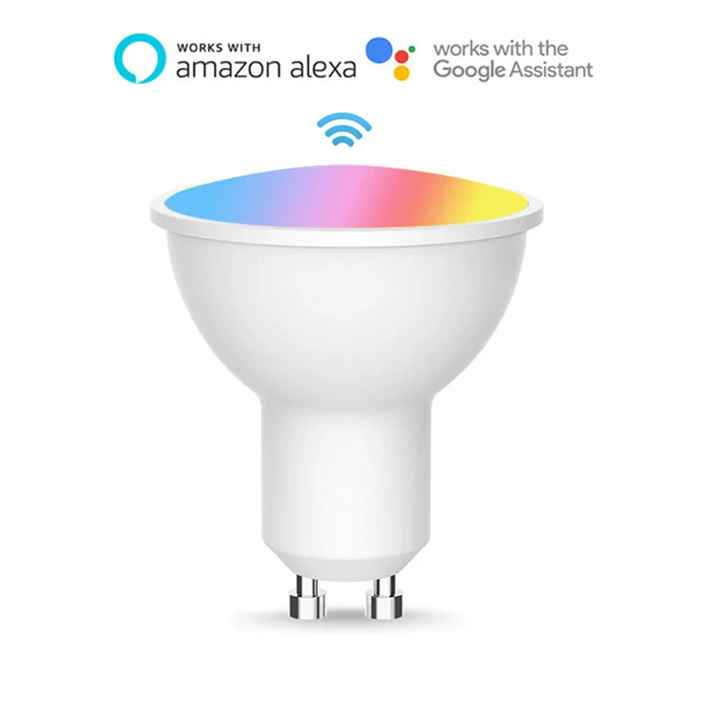 НОВЫЙ GU10 Смарт RGB + CW ЛАМПА беспроводной WiFi приложение энергосберегающий
