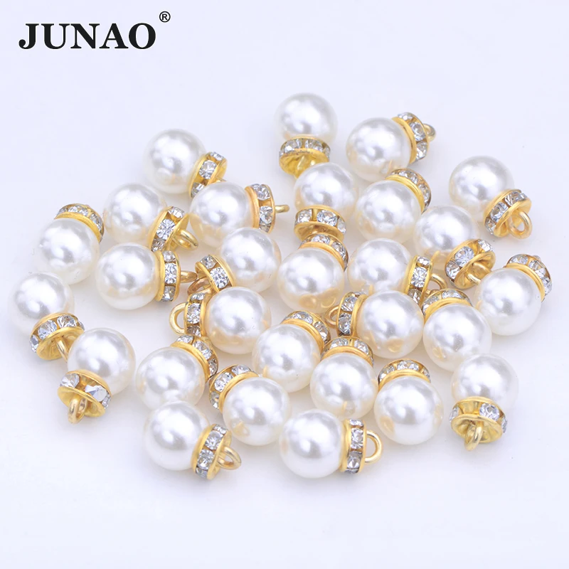 JUNAO 20pcs 8 10 12mm White Sewn Pearl Beads Charm Pendant Beads Round Plastic Sewing Beads for Clothes Jewelry Decorative
JUNAO 20pcs 8 10 12mm White Sewn Pearl Beads Charm Pendant Beads Round Plastic Sewing Beads for Clothes Jewelry Decorative