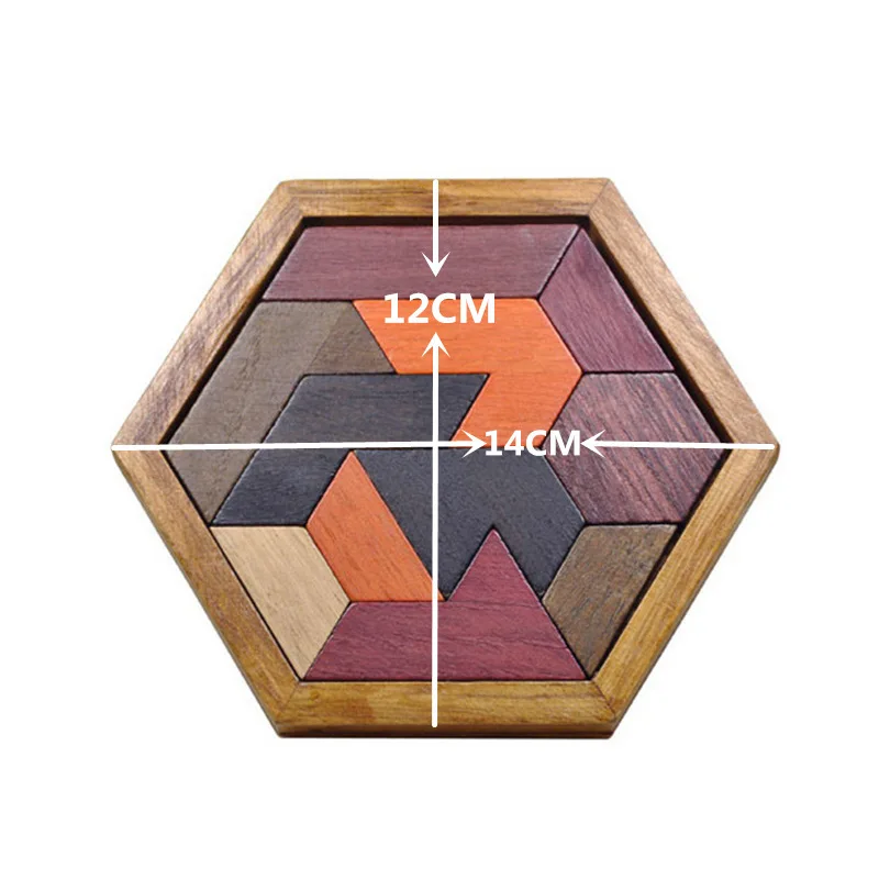 Hexagonal Wooden Puzzles IQ Game Educational Toys For Children Kids Adults Tangram Board IQ Brain Teaser Montessori Toys Gifts
Hexagonal Wooden Puzzles IQ Game Educational Toys For Children Kids Adults Tangram Board IQ Brain Teaser Montessori Toys Gifts