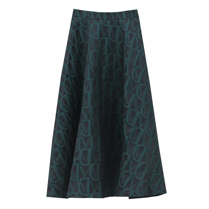 New Fashion All-match Letter Jacquard Mid-length Skirt Hepburn Style Big Swing Long Umbrella Skirt Ustyle0288
New Fashion All-match Letter Jacquard Mid-length Skirt Hepburn Style Big Swing Long Umbrella Skirt Ustyle0288