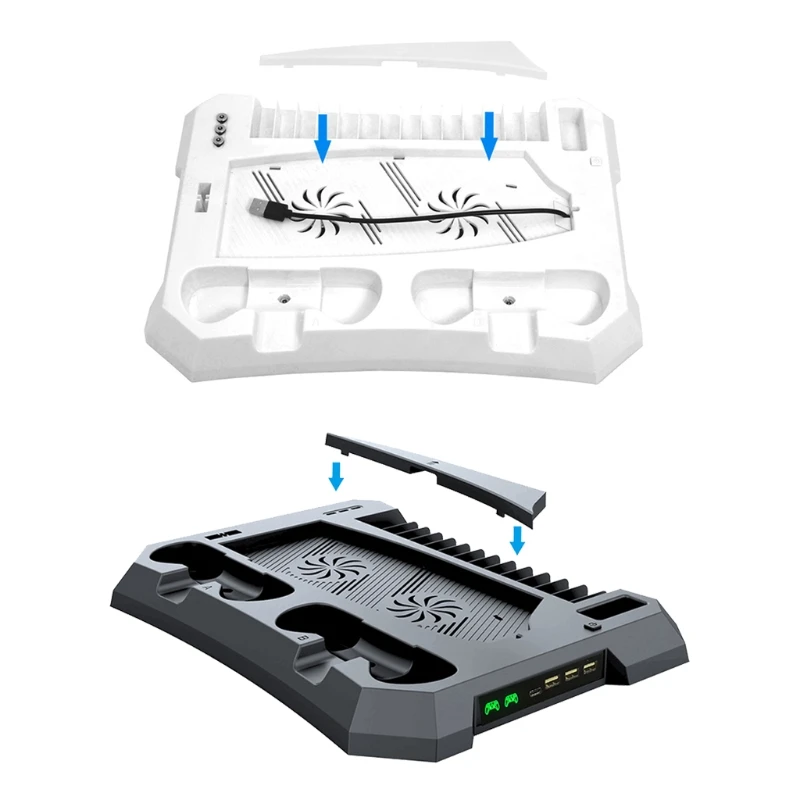 Compatible with PS5 Vertical Cooling Stand 2Cooler Fans 2Controller Charger Charge Dock Disc Storage Rack Anti-slip Base
Compatible with PS5 Vertical Cooling Stand 2Cooler Fans 2Controller Charger Charge Dock Disc Storage Rack Anti-slip Base