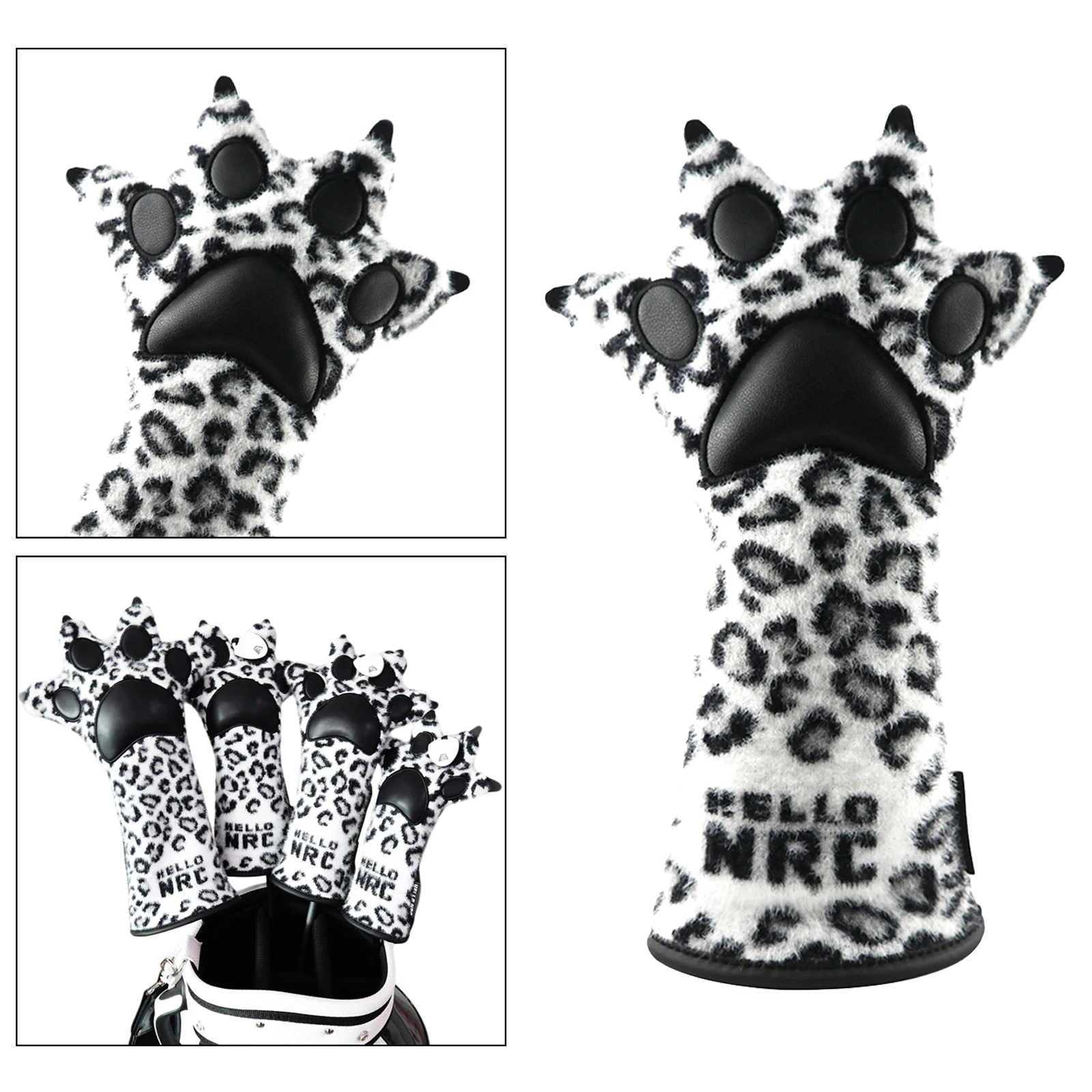 Golf Club No. 1 3 5 UT Headcovers Driver Fairway Woods Cover PU Plush Leopard Claw Shape Head Covers Protector Golf Accessories
Golf Club No. 1 3 5 UT Headcovers Driver Fairway Woods Cover PU Plush Leopard Claw Shape Head Covers Protector Golf Accessories