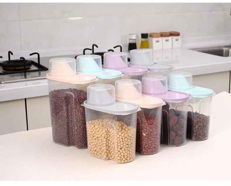 1.9L/2.5L Capacity Lids Kitchen Sealed Food Storage Container Box Cans Multigrain PP Grains Flour Bottle Keep Fresh Refrigerator
1.9L/2.5L Capacity Lids Kitchen Sealed Food Storage Container Box Cans Multigrain PP Grains Flour Bottle Keep Fresh Refrigerator