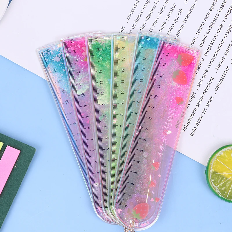 1Pcs Into Bookmark The Oil Quicksand Ruler Cute Laser Small Fresh Student Ruler
1Pcs Into Bookmark The Oil Quicksand Ruler Cute Laser Small Fresh Student Ruler