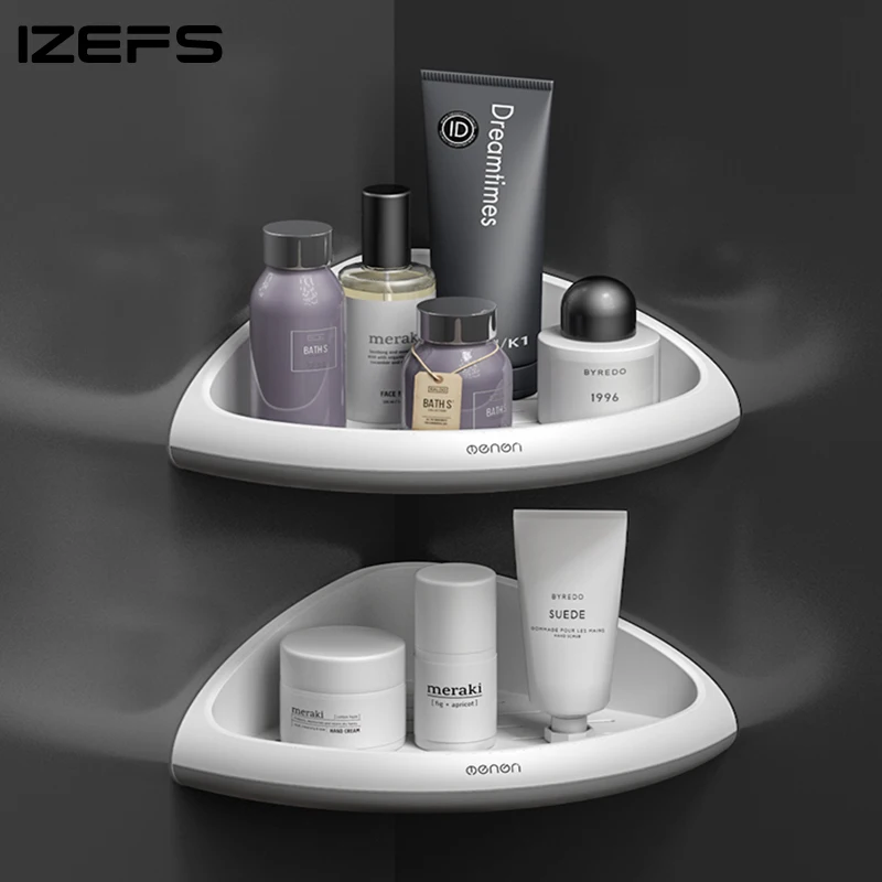 IZEFS Bathroom Organizer Shelf Wall Mounted Corner Storage Shelf Restroom Shampoo Cosmetic Storage Rack Home Bathroom Accessorie
IZEFS Bathroom Organizer Shelf Wall Mounted Corner Storage Shelf Restroom Shampoo Cosmetic Storage Rack Home Bathroom Accessorie