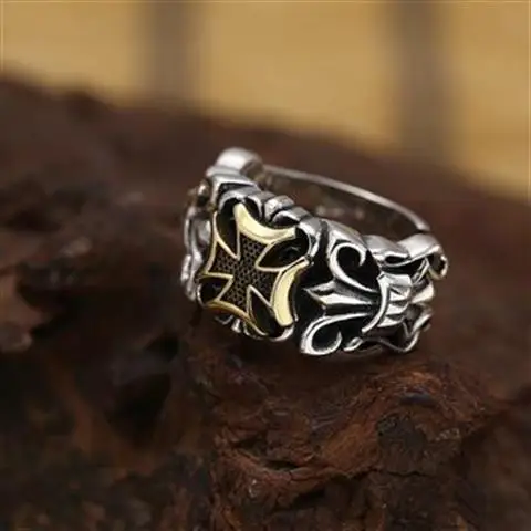 S925 Sterling Silver Fashion Personality Vintage Punk Style Open Ring Men's Popular Thai Silver Cross Boat Anchor Ring Fashion
S925 Sterling Silver Fashion Personality Vintage Punk Style Open Ring Men's Popular Thai Silver Cross Boat Anchor Ring Fashion