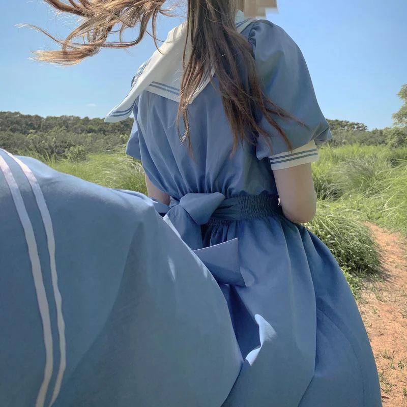 Hstar Harajuku Sailor Collar Navy Dress Japanese Lolita Sweet Bow-knot Girl Retro Cotton Kawaii Preppy Style Long Sleeve Dress
Hstar Harajuku Sailor Collar Navy Dress Japanese Lolita Sweet Bow-knot Girl Retro Cotton Kawaii Preppy Style Long Sleeve Dress