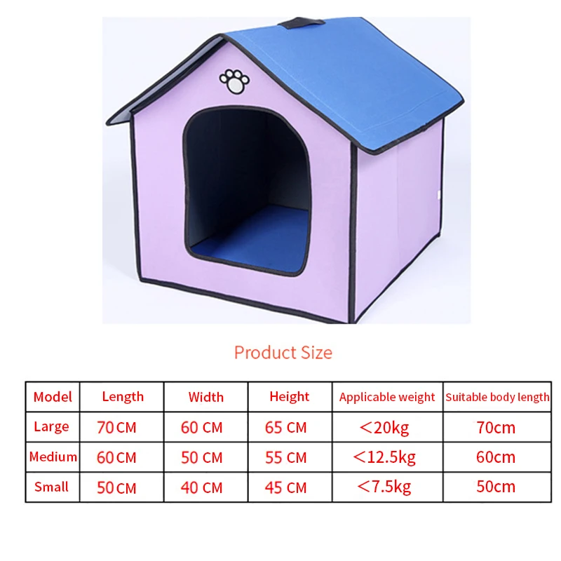 Portable Pet Dog House Waterproof Soft Removable Kennel Nest For Dogs Cats Small Animals Pet Products Outdoor Room Foldable Dogs
Portable Pet Dog House Waterproof Soft Removable Kennel Nest For Dogs Cats Small Animals Pet Products Outdoor Room Foldable Dogs