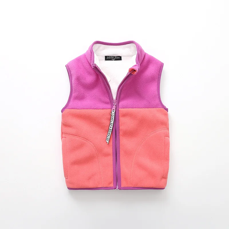 Winter Warm Thickening Fleece Child Waistcoat Patchwork Stand Collar Baby Girls Boys Vest For 90-140cm
Winter Warm Thickening Fleece Child Waistcoat Patchwork Stand Collar Baby Girls Boys Vest For 90-140cm