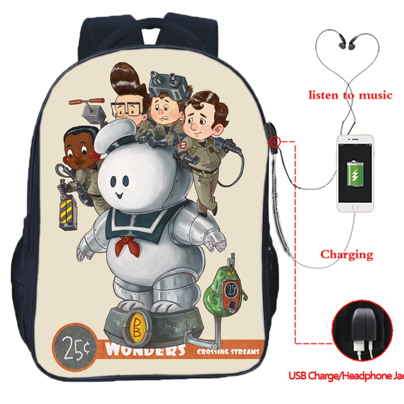 Mochila New Men Women Funny Ghostbusters USB Backpack Laptop Teen Bookbag Cartoon School Bag Boy Girl USB Charge Travel Bag Gift
Mochila New Men Women Funny Ghostbusters USB Backpack Laptop Teen Bookbag Cartoon School Bag Boy Girl USB Charge Travel Bag Gift