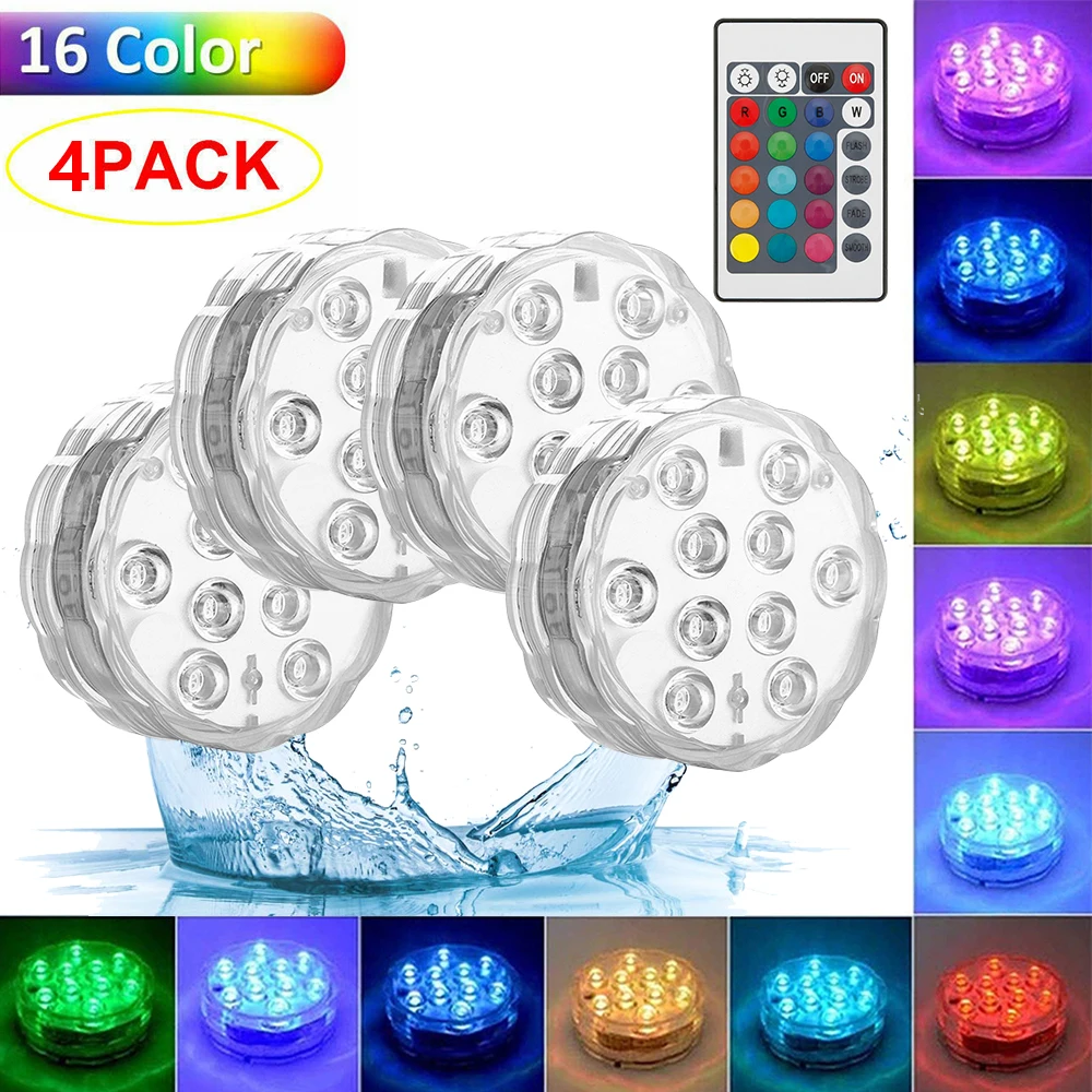IP68 Submersible LED Lights Multi Color Underwater Night Lamp Vase Bar Party Wedding Decoration Spa LED Swimming Pool Light
IP68 Submersible LED Lights Multi Color Underwater Night Lamp Vase Bar Party Wedding Decoration Spa LED Swimming Pool Light