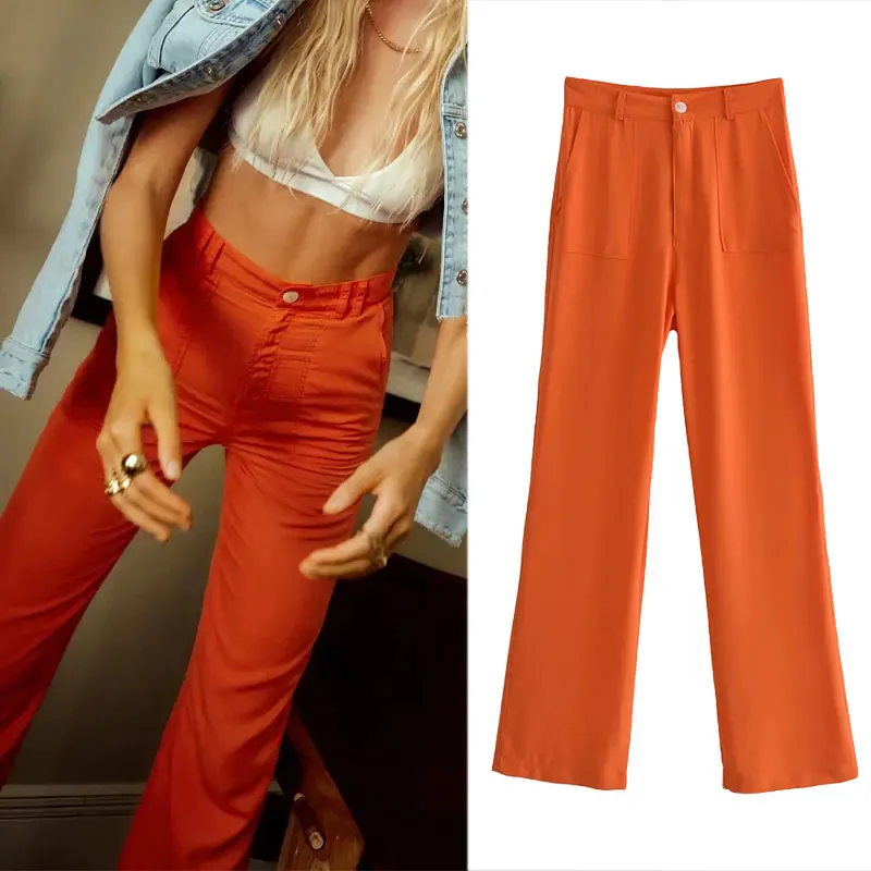 Za 2021 Hight Waist Pants Women Casual Straight-Leg Pant Vintage Autumn Pants Woman Fashion Streetwear Women Casual Trousers
Za 2021 Hight Waist Pants Women Casual Straight-Leg Pant Vintage Autumn Pants Woman Fashion Streetwear Women Casual Trousers