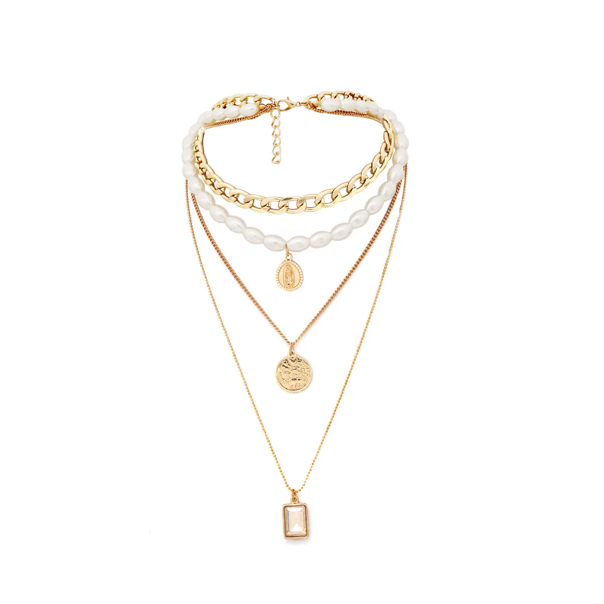 Vintage Multilayer Chain Pearl Choker Necklace On The Coin Pendant Neck Statement Necklace For Women egirl aesthetic Jewelry
Vintage Multilayer Chain Pearl Choker Necklace On The Coin Pendant Neck Statement Necklace For Women egirl aesthetic Jewelry