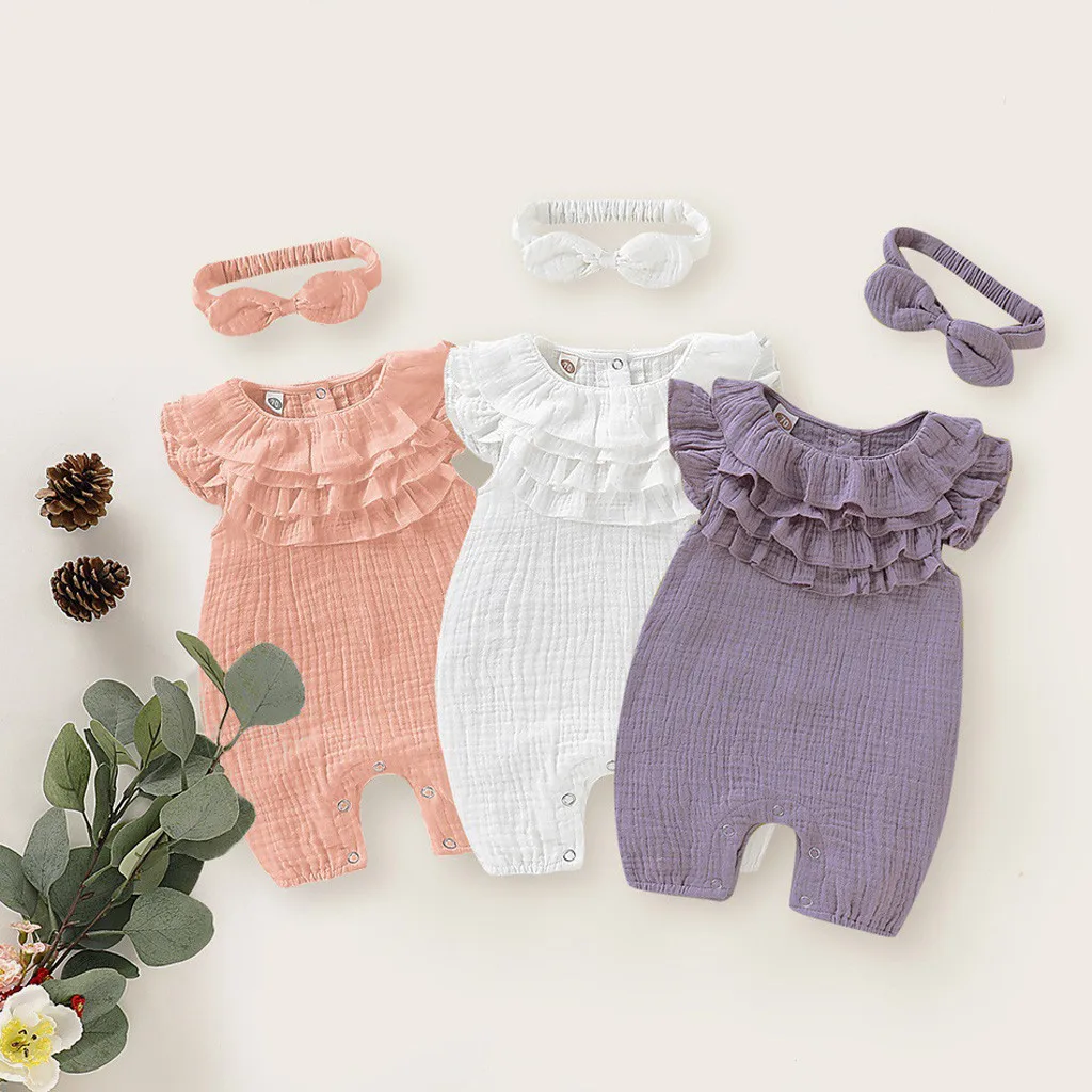 #50 Newborn Kid Girls Solid Sleeveless Jumpsuit Romper Headband Clothes Outfits Baby Girl Romper Rompertjes Baby Summer Baby
#50 Newborn Kid Girls Solid Sleeveless Jumpsuit Romper Headband Clothes Outfits Baby Girl Romper Rompertjes Baby Summer Baby